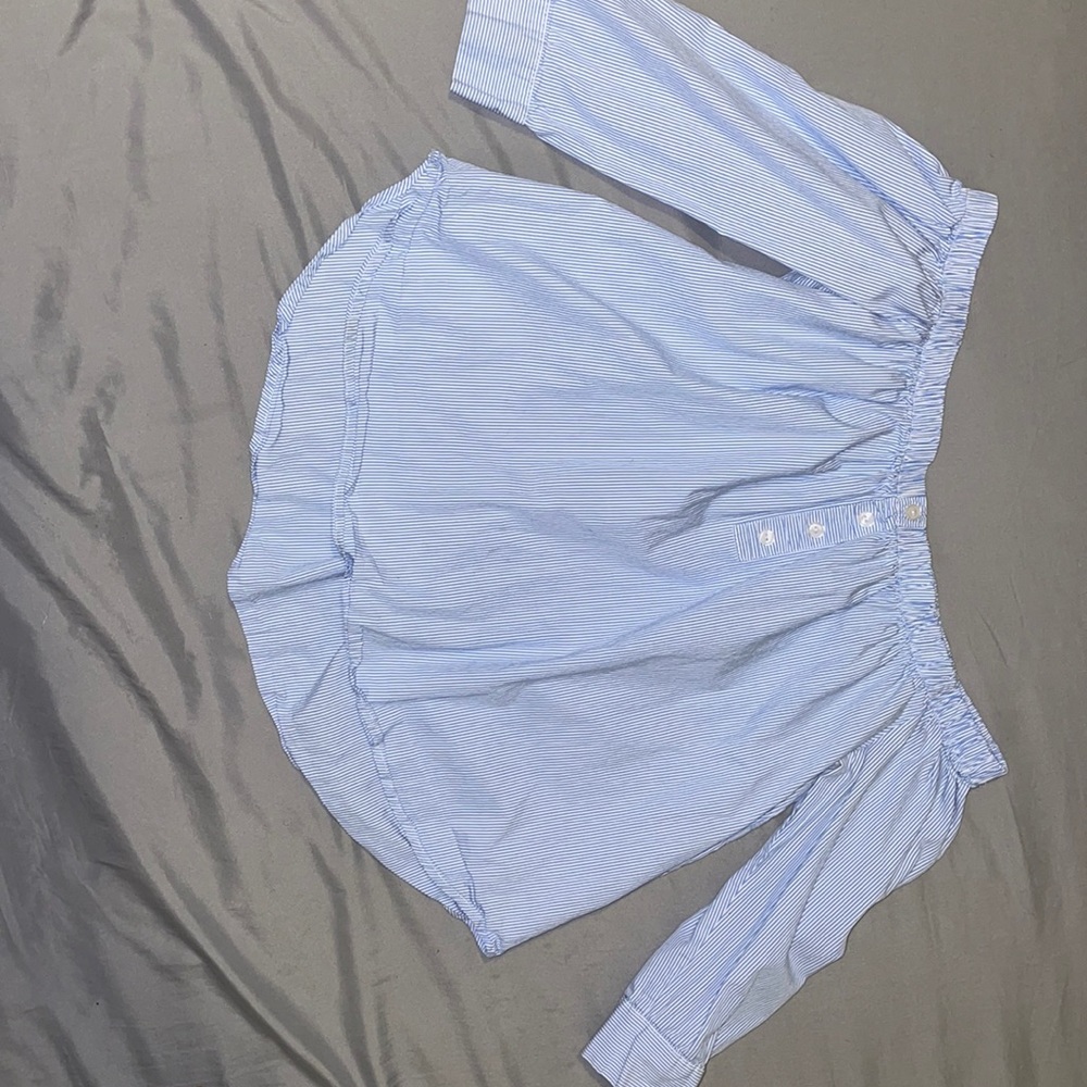 Off the should striped shirt